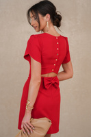 Elegancka mini Sukienka Bianca  czerwony