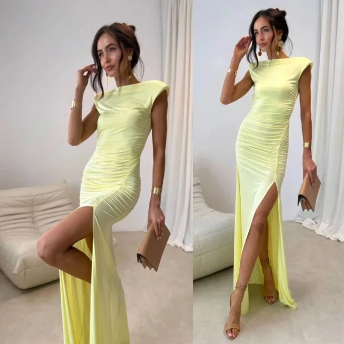 Aurelia - sukienka maxi w kolorze żółtym