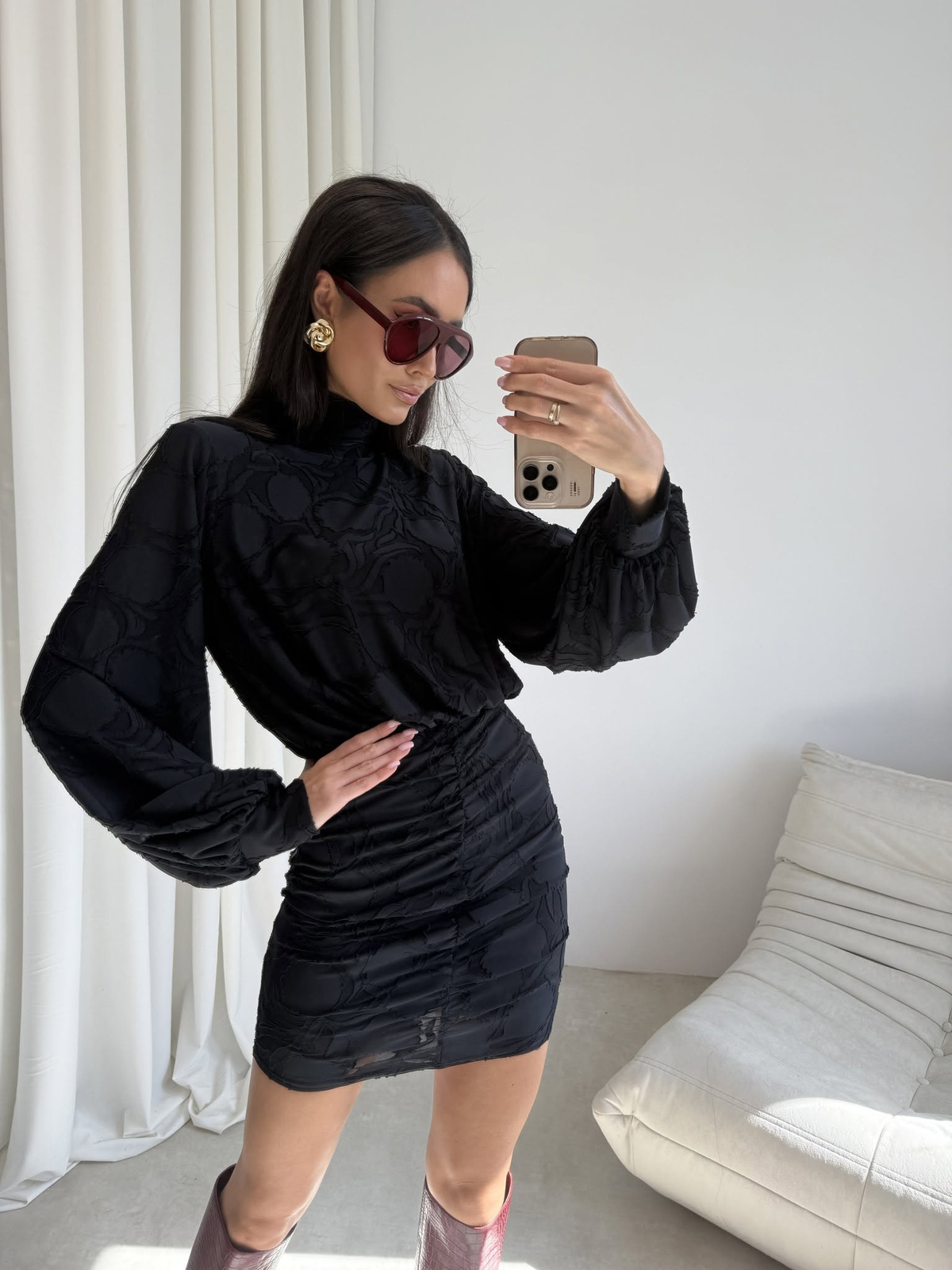 SUKIENKA MINI LAVINIA PRINT CZARNA